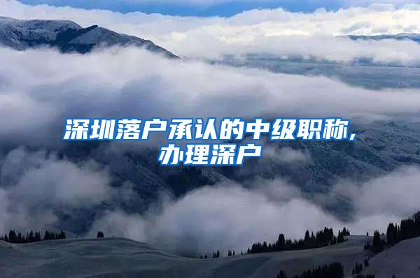 深圳落户承认的中级职称,办理深户