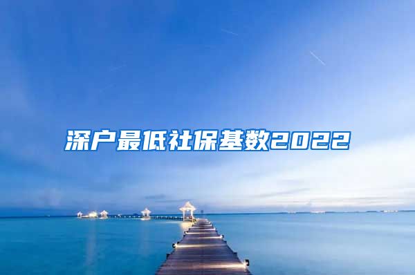深户最低社保基数2022
