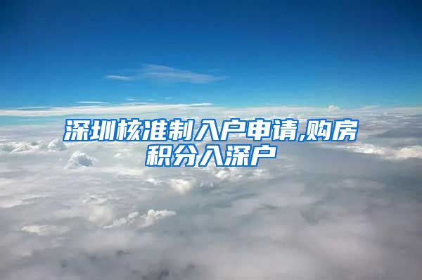 深圳核准制入户申请,购房积分入深户