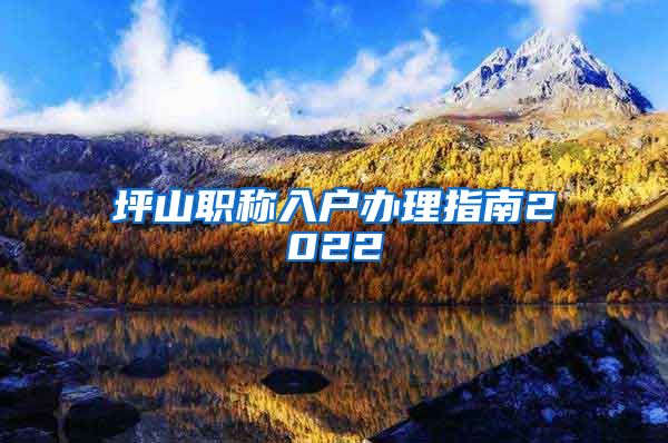 坪山职称入户办理指南2022