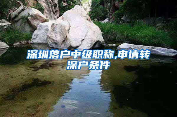 深圳落户中级职称,申请转深户条件