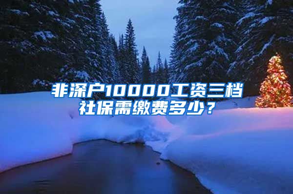 非深户10000工资三档社保需缴费多少？