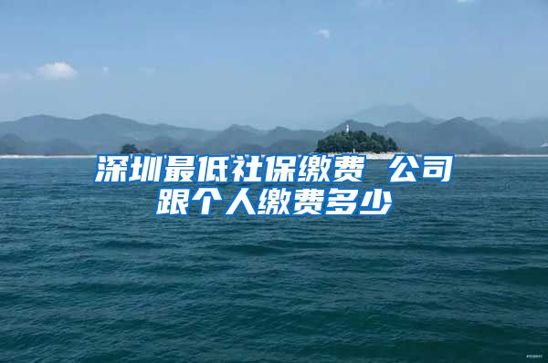 深圳最低社保缴费 公司跟个人缴费多少