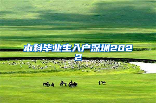 本科毕业生入户深圳2022