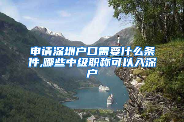 申请深圳户口需要什么条件,哪些中级职称可以入深户