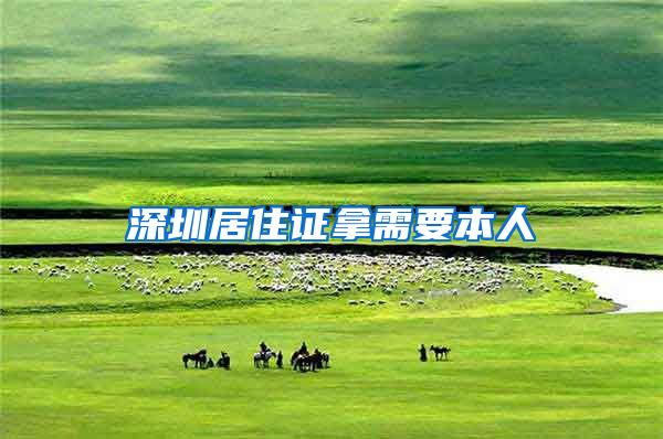 深圳居住证拿需要本人
