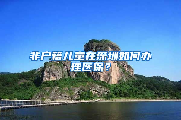 非户籍儿童在深圳如何办理医保？