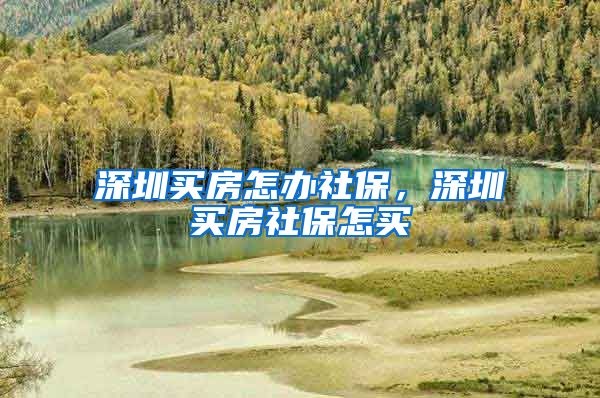 深圳买房怎办社保，深圳买房社保怎买