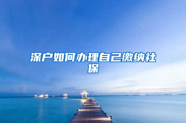 深户如何办理自己缴纳社保