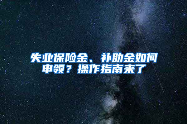 失业保险金、补助金如何申领？操作指南来了