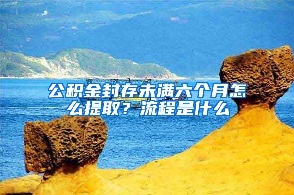 公积金封存未满六个月怎么提取？流程是什么
