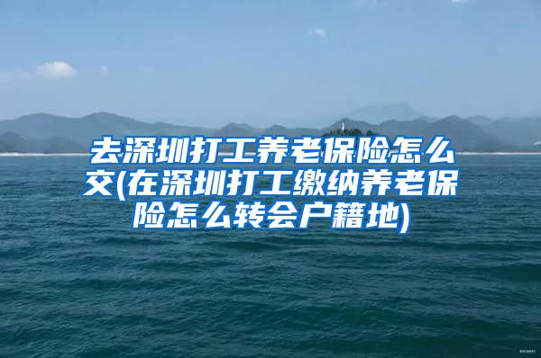 去深圳打工养老保险怎么交(在深圳打工缴纳养老保险怎么转会户籍地)