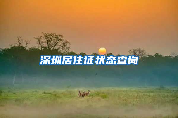 深圳居住证状态查询