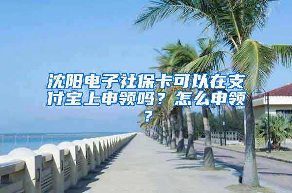 沈阳电子社保卡可以在支付宝上申领吗？怎么申领？