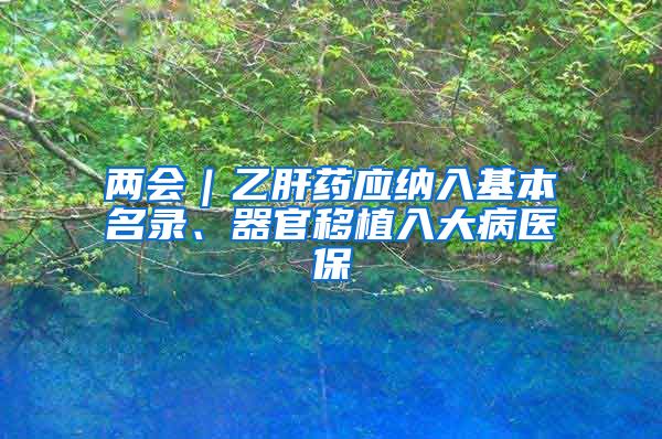 两会｜乙肝药应纳入基本名录、器官移植入大病医保