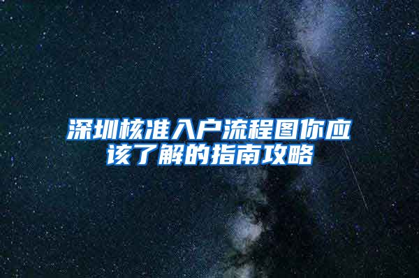 深圳核准入户流程图你应该了解的指南攻略