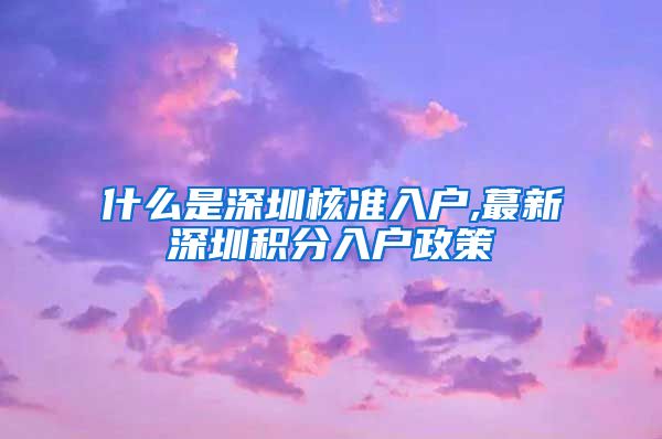 什么是深圳核准入户,蕞新深圳积分入户政策