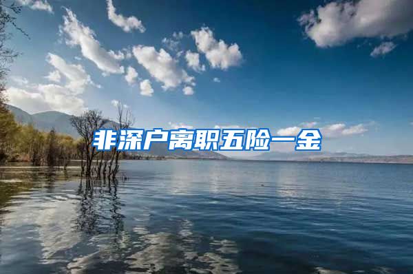 非深户离职五险一金