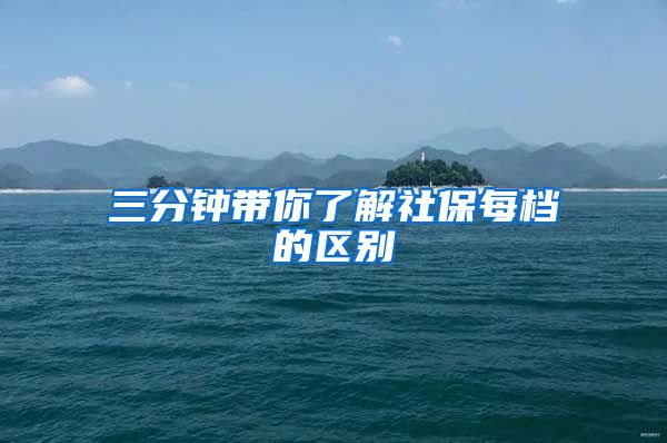 三分钟带你了解社保每档的区别