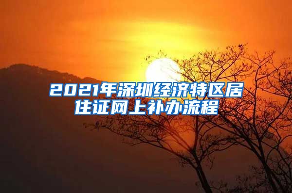 2021年深圳经济特区居住证网上补办流程