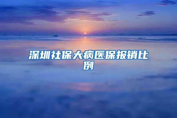 深圳社保大病医保报销比例