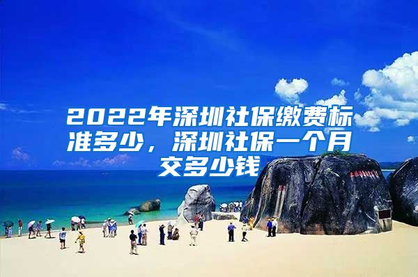2022年深圳社保缴费标准多少，深圳社保一个月交多少钱