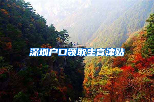 深圳户口领取生育津贴