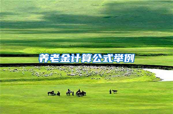 养老金计算公式举例