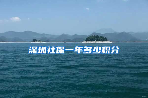 深圳社保一年多少积分