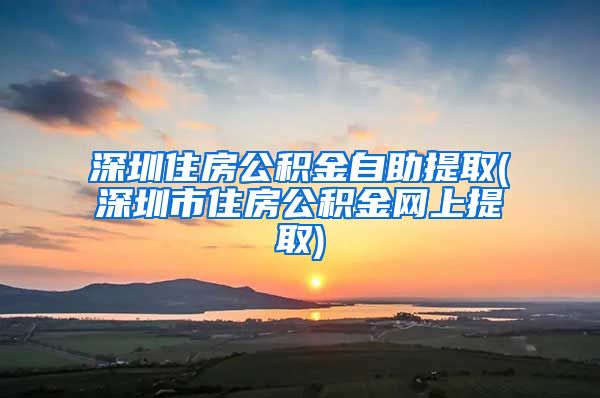 深圳住房公积金自助提取(深圳市住房公积金网上提取)