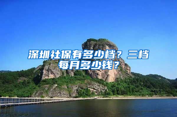 深圳社保有多少档？三档每月多少钱？
