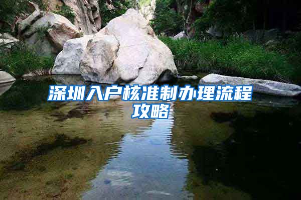 深圳入户核准制办理流程攻略