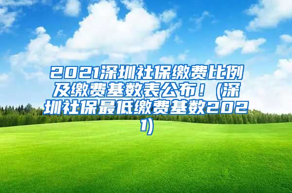 2021深圳社保缴费比例及缴费基数表公布！(深圳社保最低缴费基数2021)