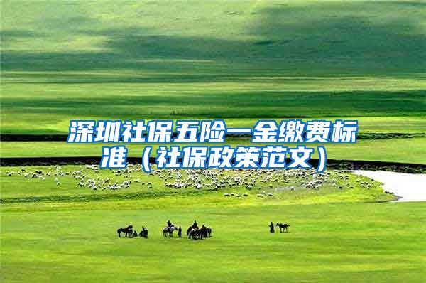 深圳社保五险一金缴费标准（社保政策范文）