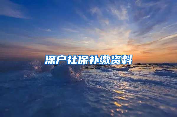 深户社保补缴资料