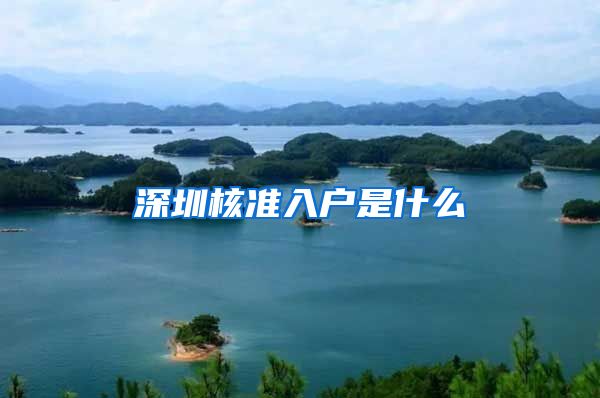 深圳核准入户是什么