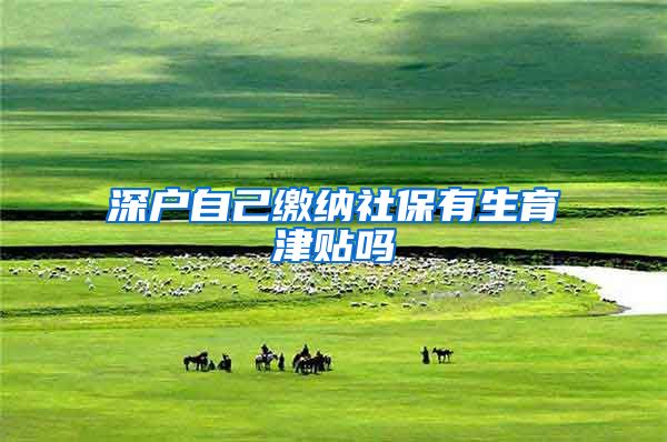 深户自己缴纳社保有生育津贴吗