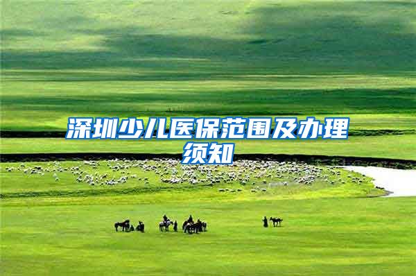 深圳少儿医保范围及办理须知
