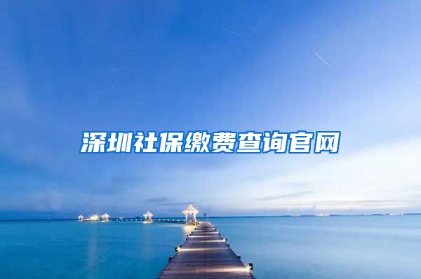 深圳社保缴费查询官网