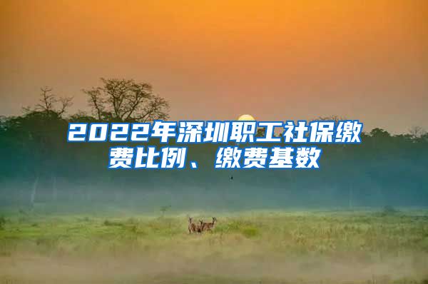 2022年深圳职工社保缴费比例、缴费基数