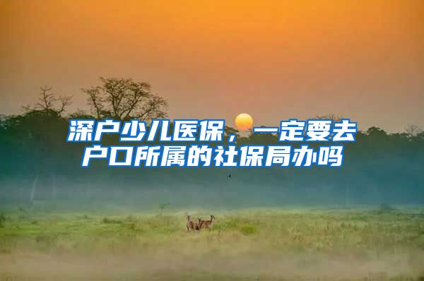 深户少儿医保，一定要去户口所属的社保局办吗