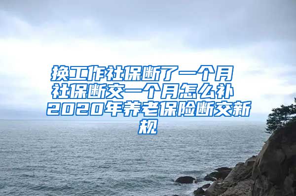 换工作社保断了一个月 社保断交一个月怎么补 2020年养老保险断交新规