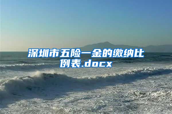 深圳市五险一金的缴纳比例表.docx