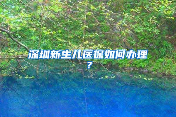 深圳新生儿医保如何办理？