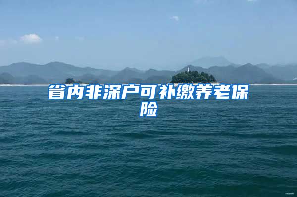省内非深户可补缴养老保险
