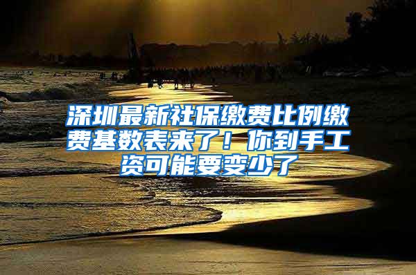 深圳最新社保缴费比例缴费基数表来了！你到手工资可能要变少了