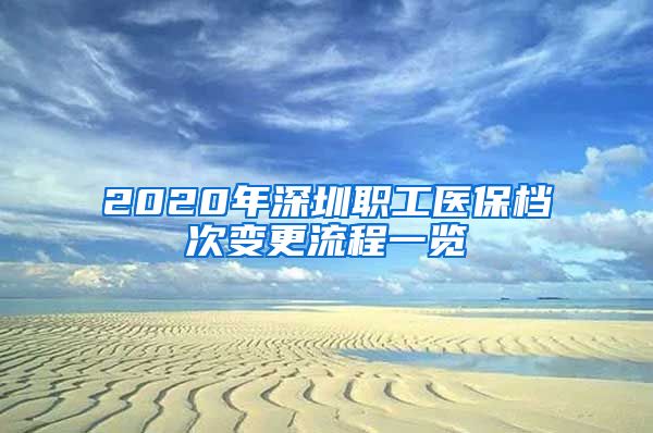 2020年深圳职工医保档次变更流程一览