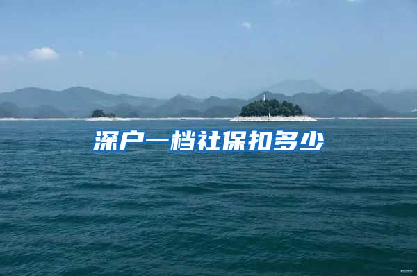 深户一档社保扣多少