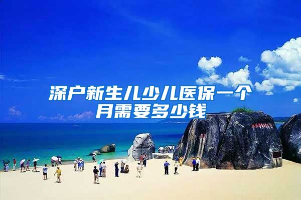 深户新生儿少儿医保一个月需要多少钱