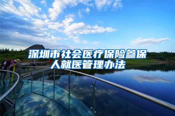 深圳市社会医疗保险参保人就医管理办法